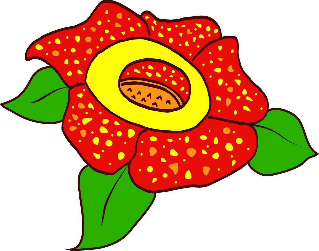 reusachtig rafflesia bloem van Borneo illustratie vector