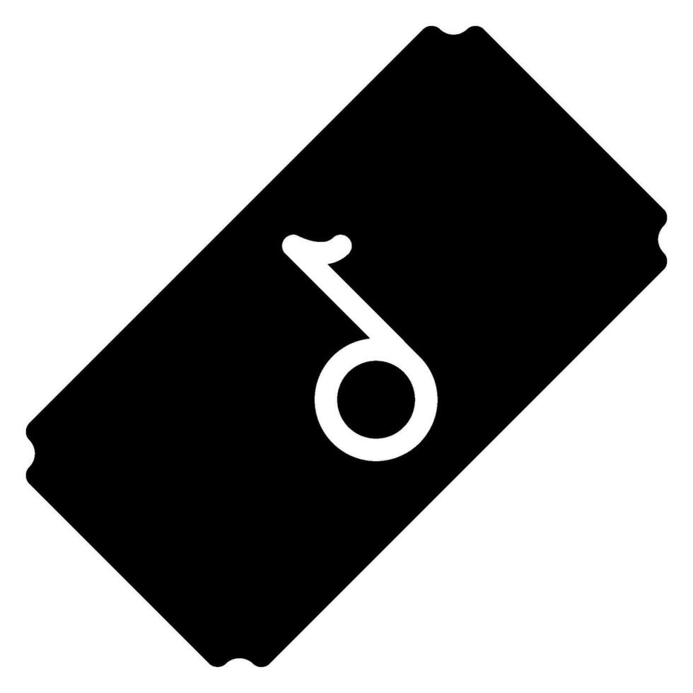 ticket glyph-pictogram vector