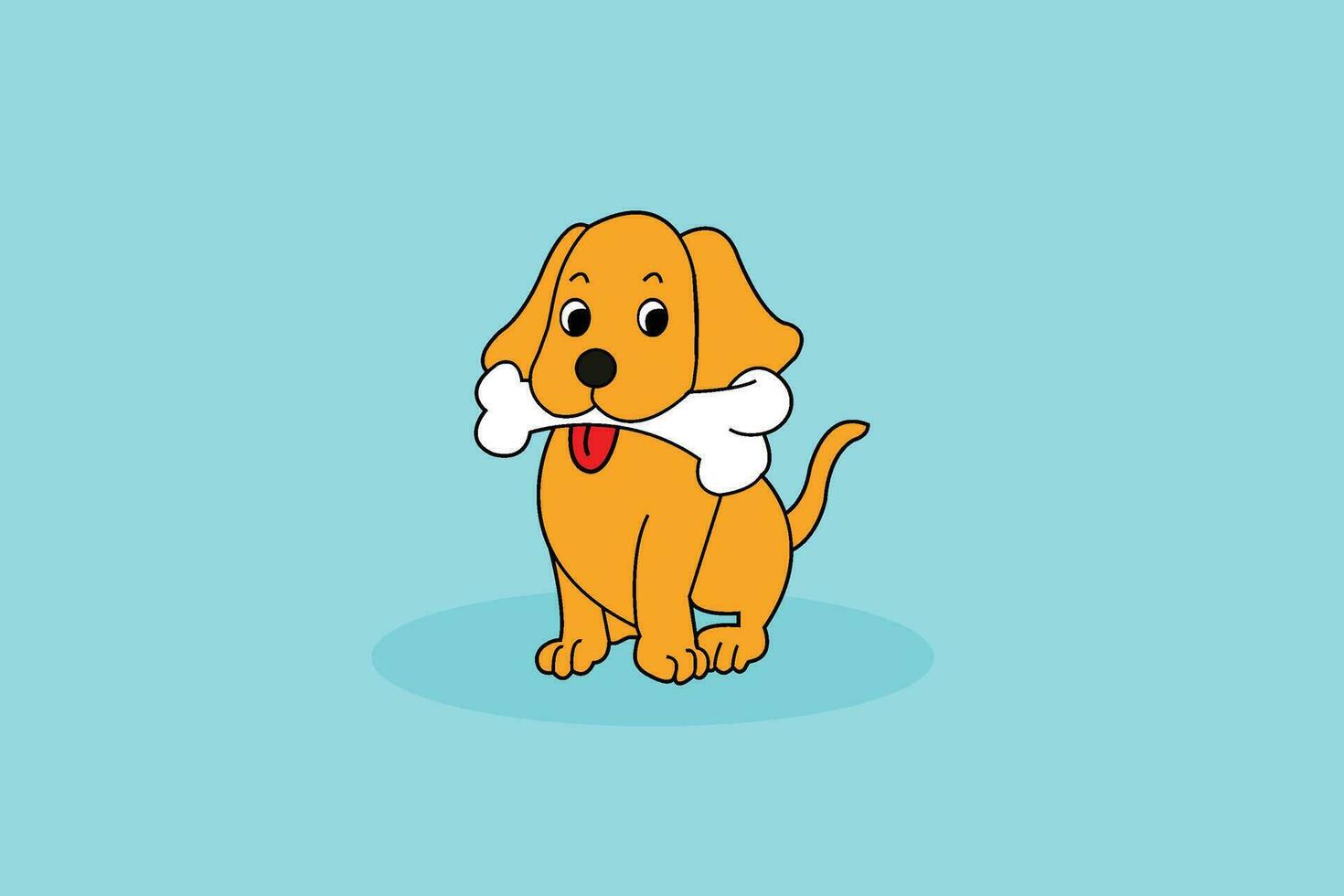 vector schattig mopshond hond beet bot tekenfilm vector icoon illustratie