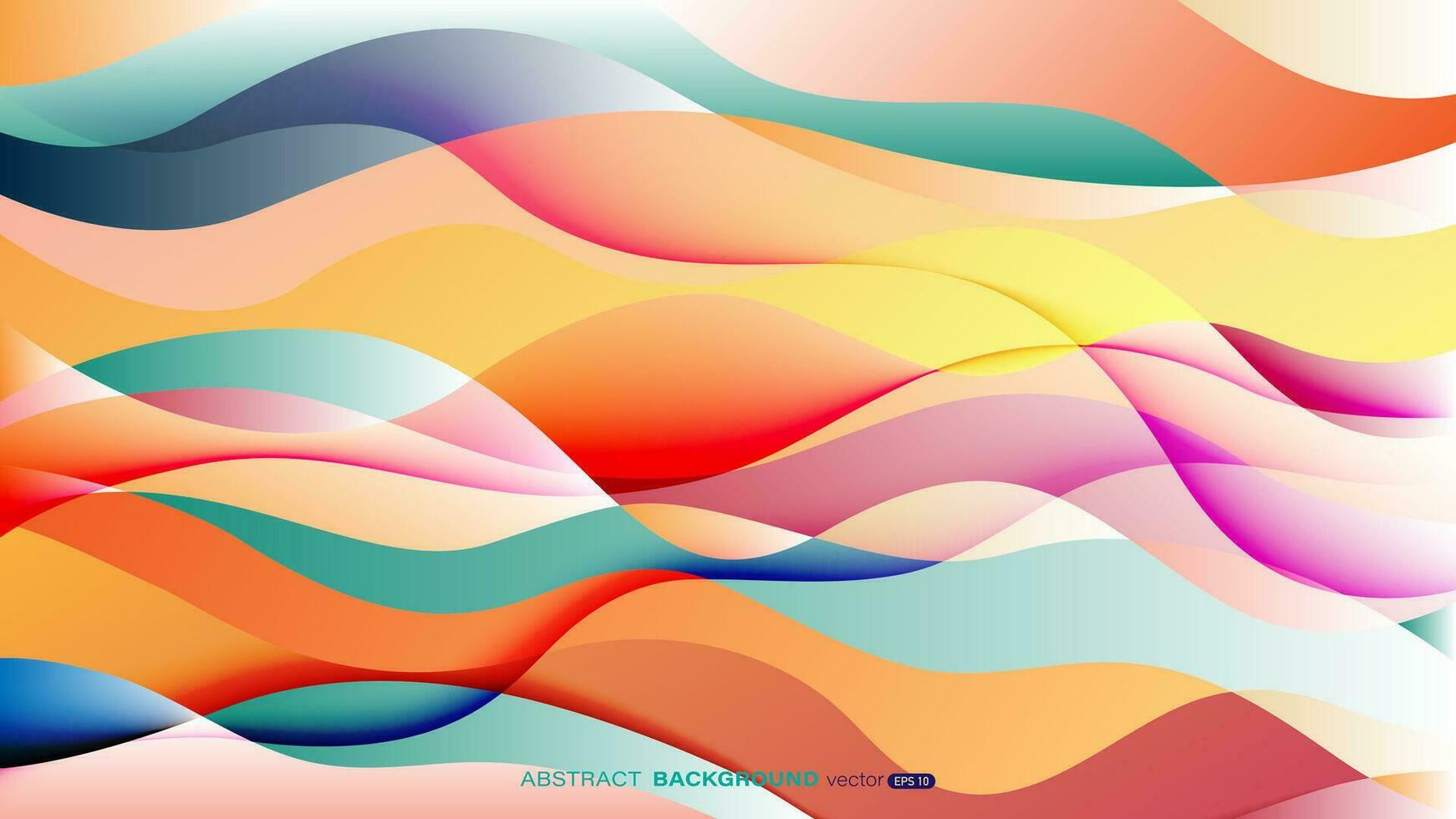 abstract achtergrond met modieus kleurrijk golvend helling vorm geven aan. modern sjabloon ontwerp vector