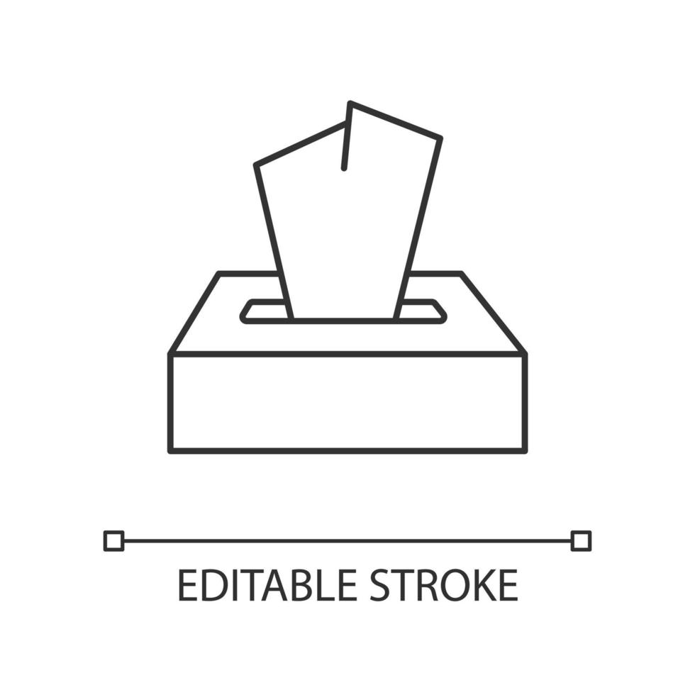 wegwerpdoekjes lineair pictogram vector