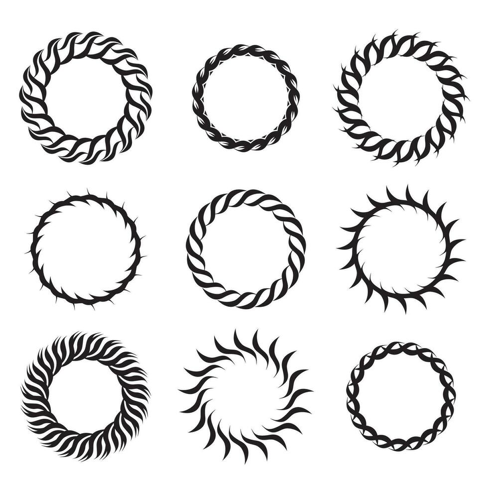 circulaire decoratief elementen voor verwant grafisch doel. circulaire kader sier- grafisch elementen. vector