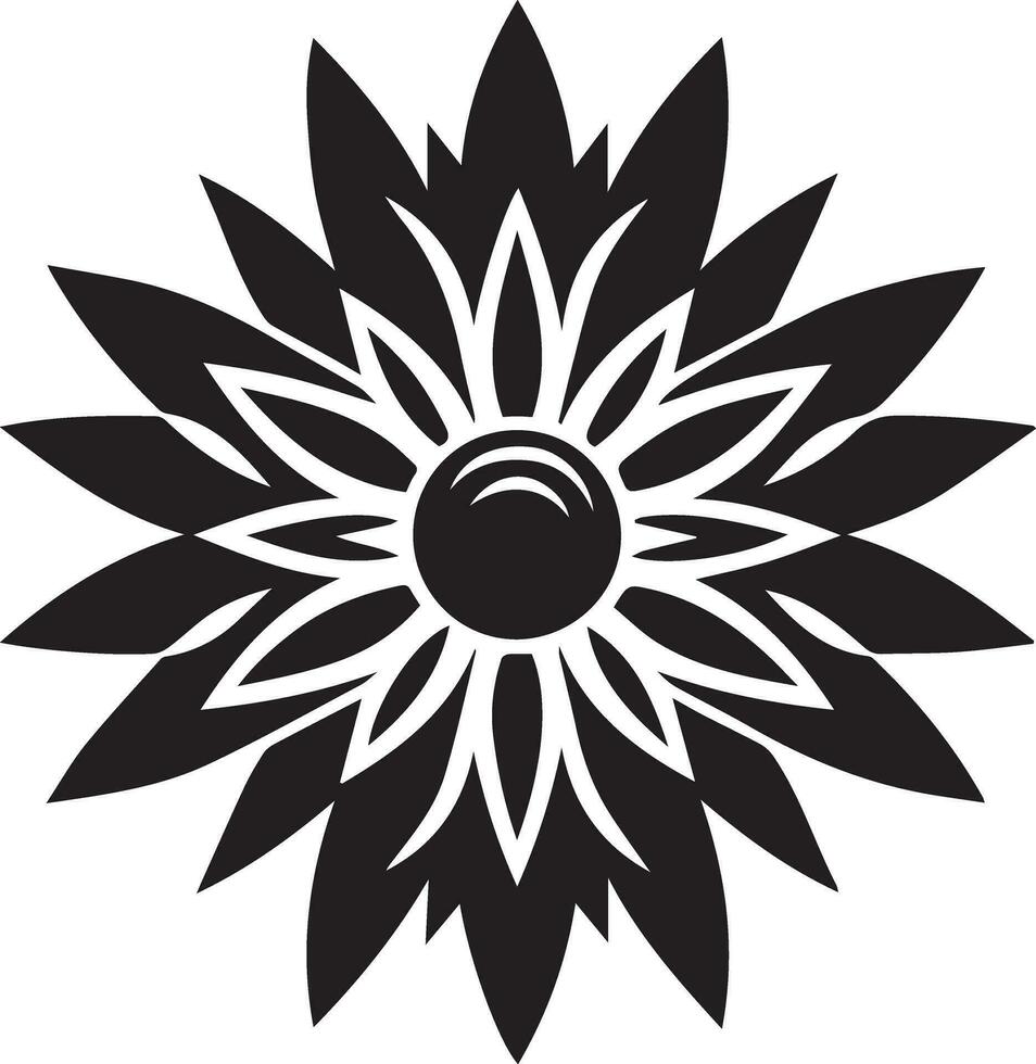 bloem icoon vector illustratie zwart kleur, bloem icoon silhouet 19