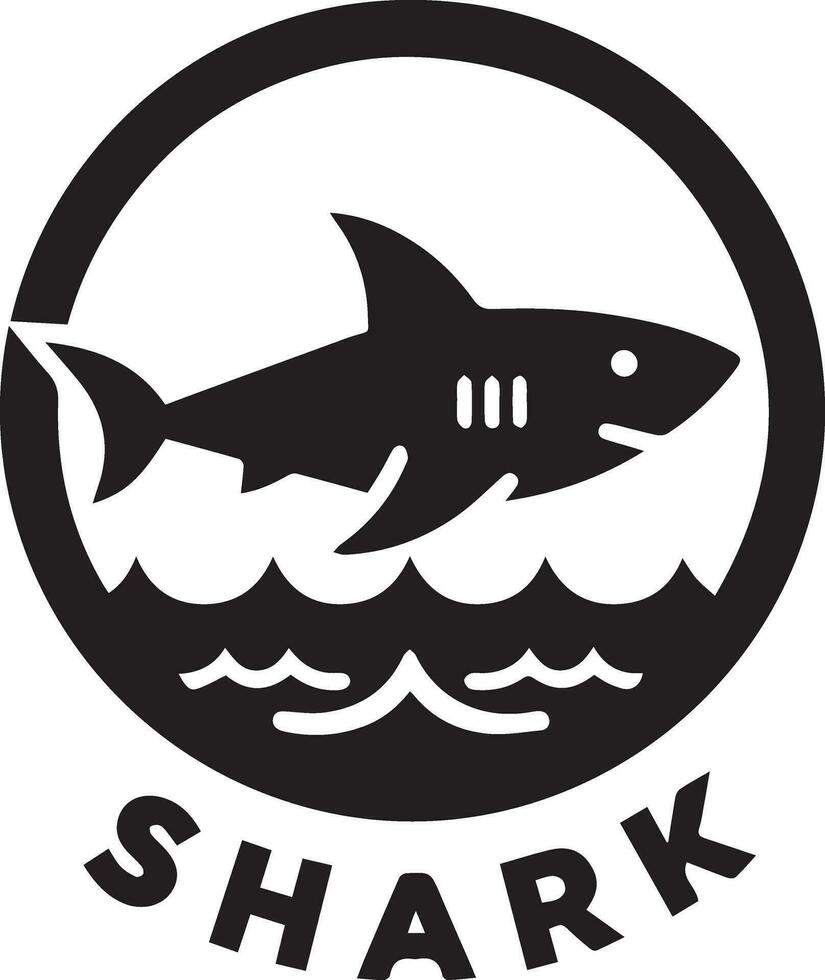 haai logo vector kunst illustratie zwart kleur wit achtergrond 6