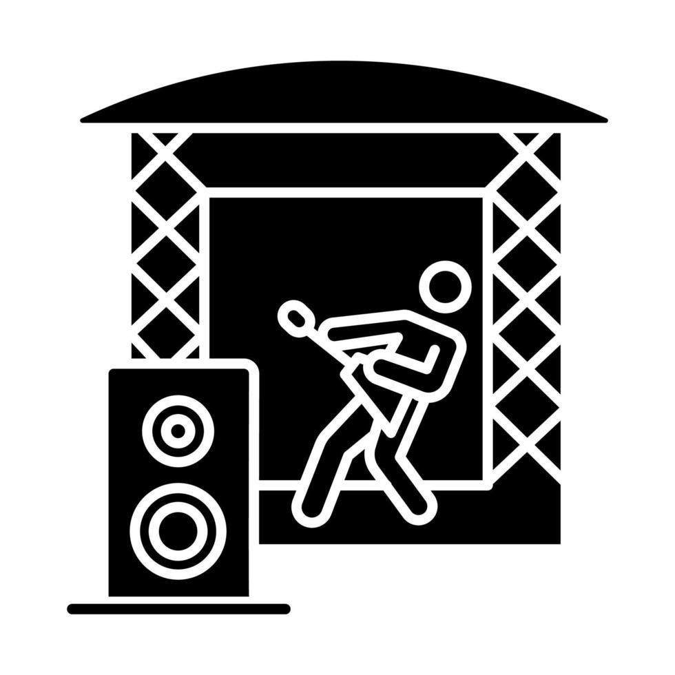 glyph-pictogram voor de muziekindustrie vector