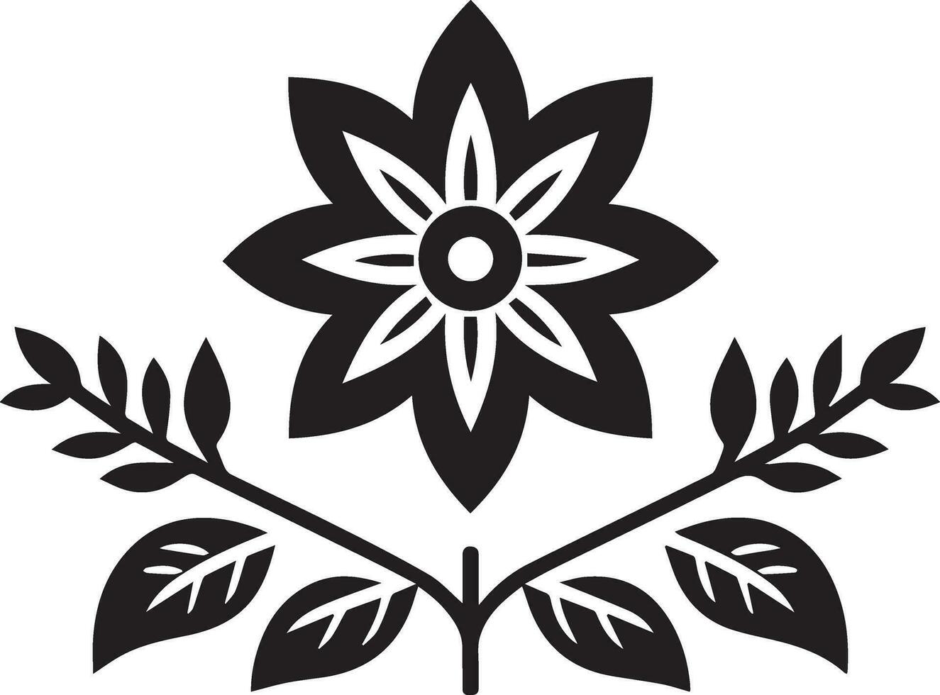 minimaal bloem icoon vector kunst illustratie zwart kleur wit achtergrond 12