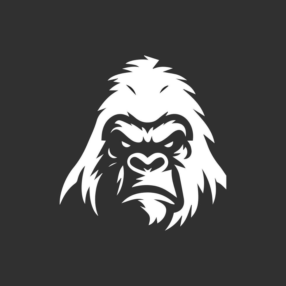 boos gorilla logo - gorilla icoon, vector illustratie