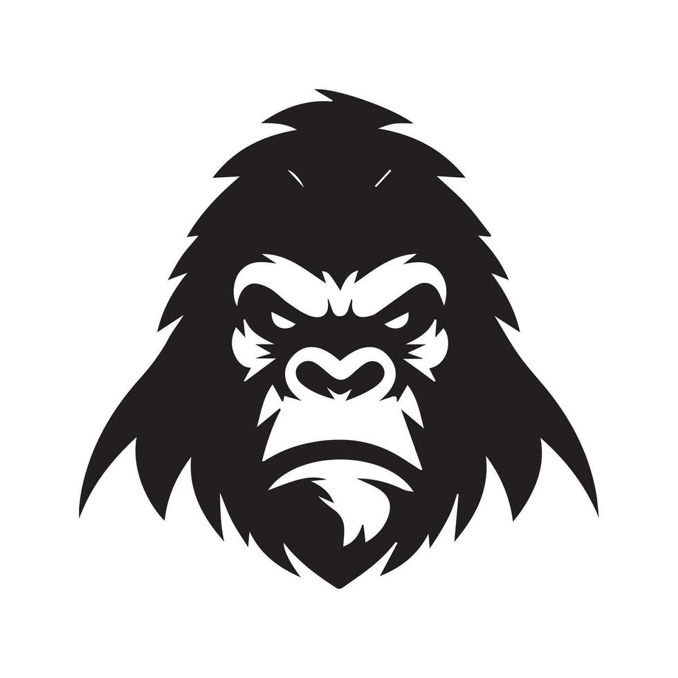 boos gorilla logo - gorilla icoon, vector illustratie