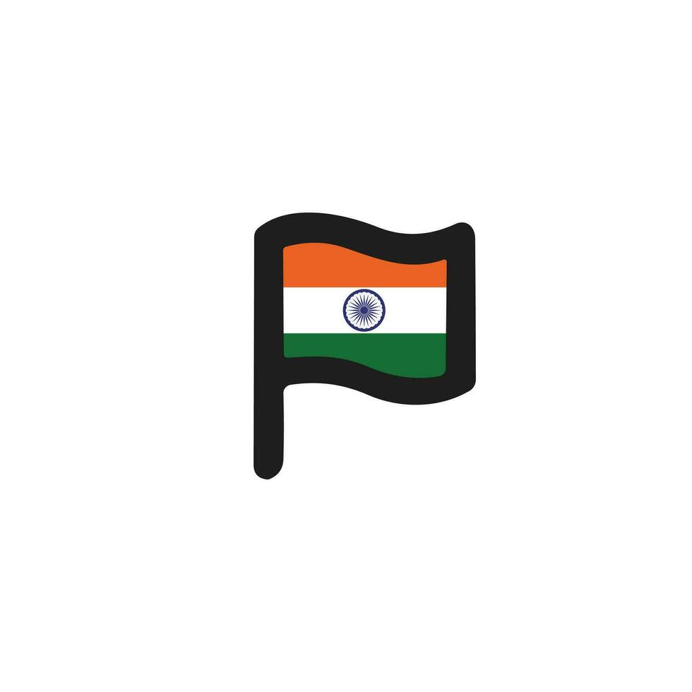 Indië vlag icoon vector illustratie