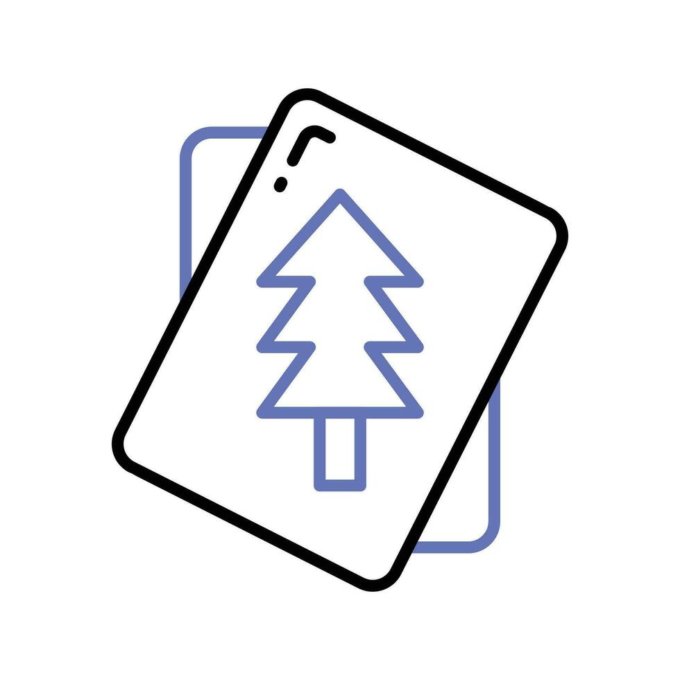 Kerstmis uitnodiging kaart, Kerstmis boom Aan papier vector icoon