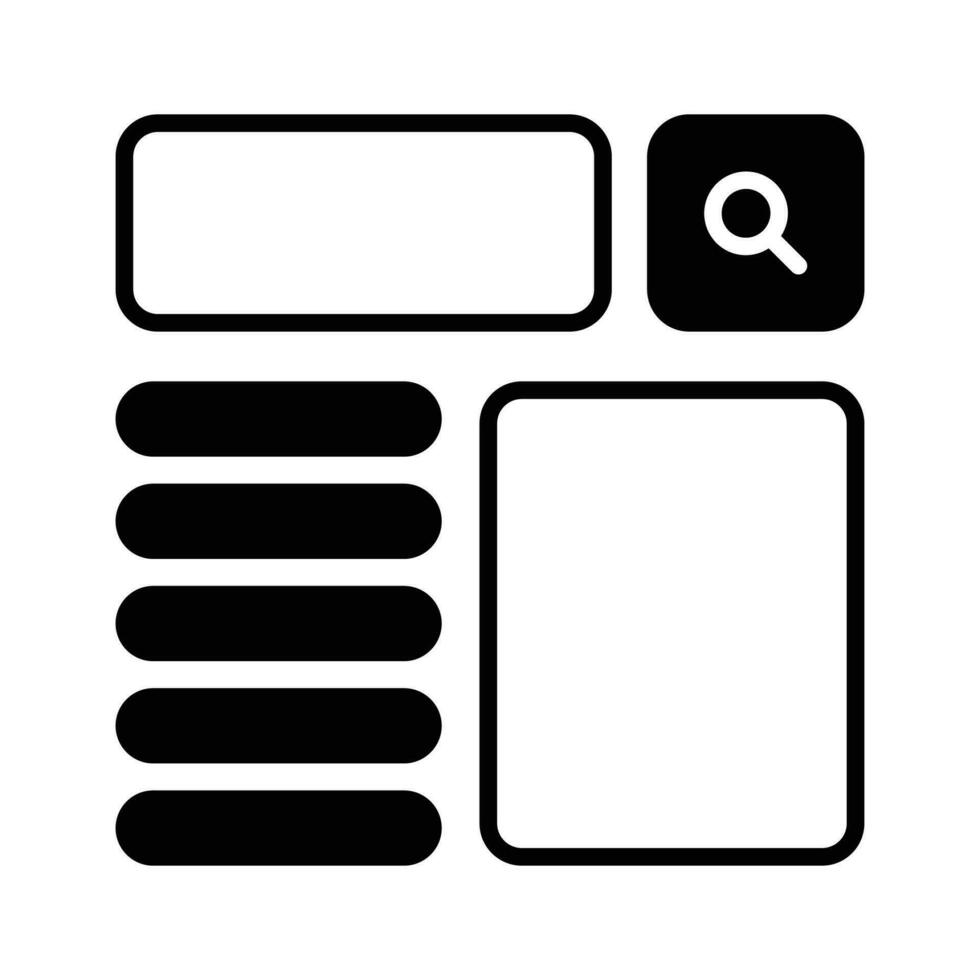 nemen een kijken Bij deze prachtig ontworpen website draadframes, wireframing, lay-out, sjabloon icoon vector