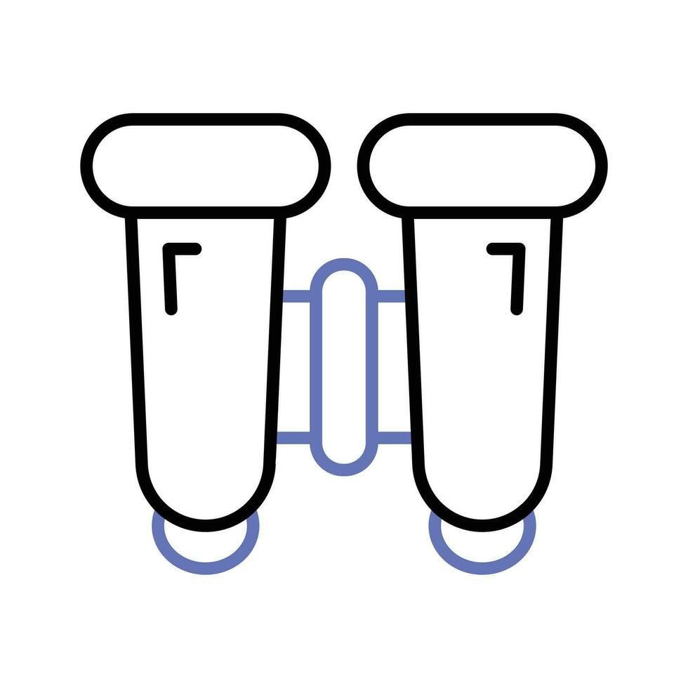 een optisch instrument met een lens voor elk oog, gebruikt voor viewing ver weg voorwerpen, kijker vector ontwerp in modieus stijl