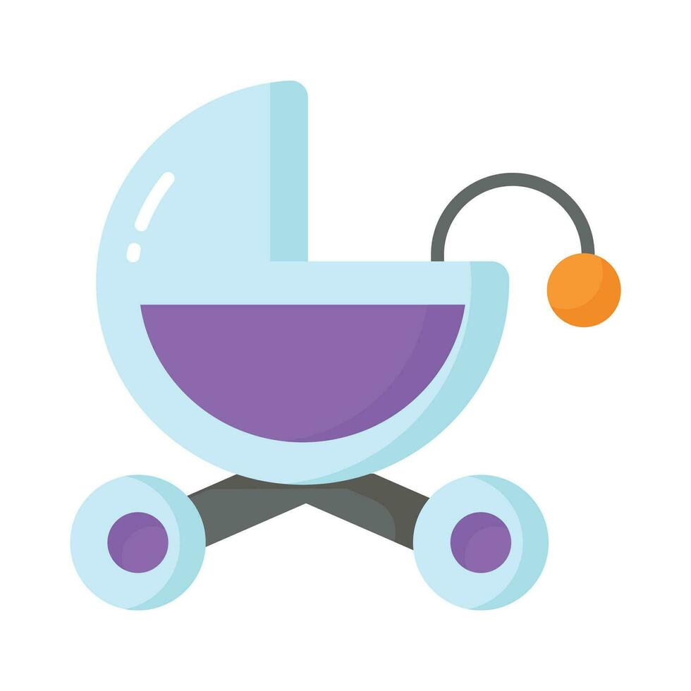 controleren deze mooi icoon van baby koets, baby wandelwagen vector ontwerp