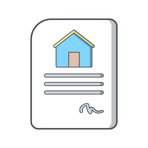 Huis contract vector pictogram