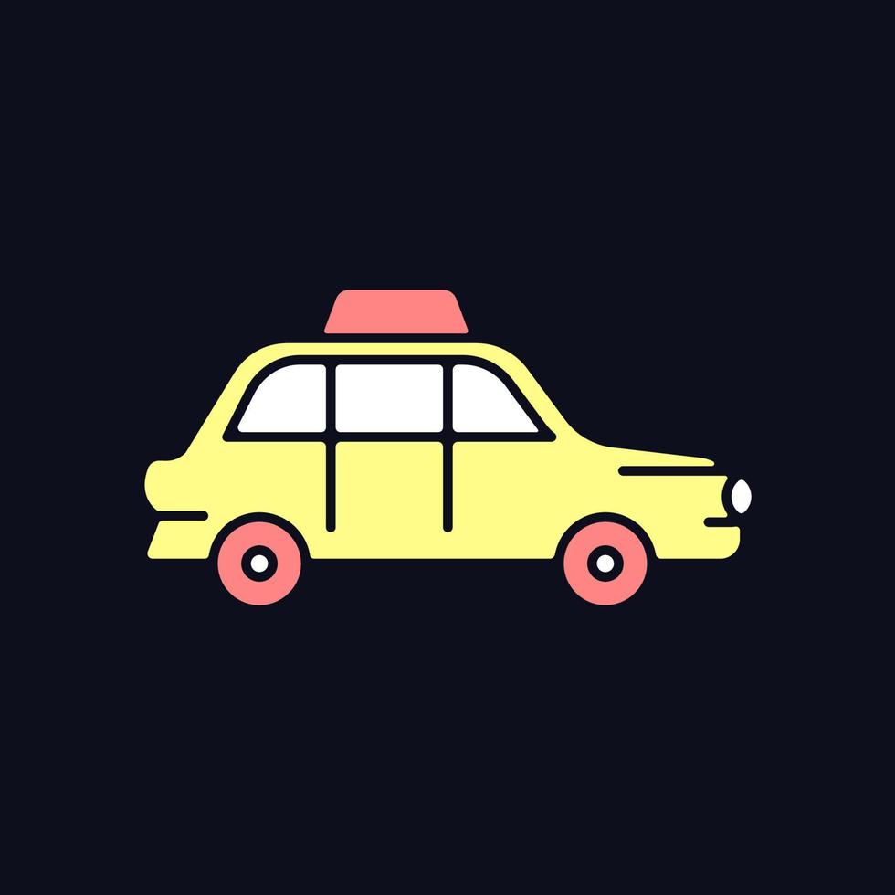 london cab rgb-kleurenpictogram voor donker thema vector