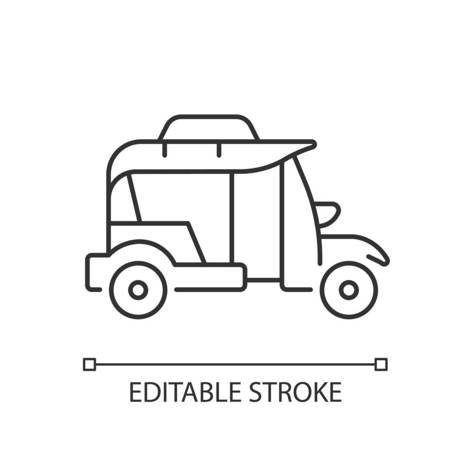 bangkok tuk-tuk lineair pictogram vector