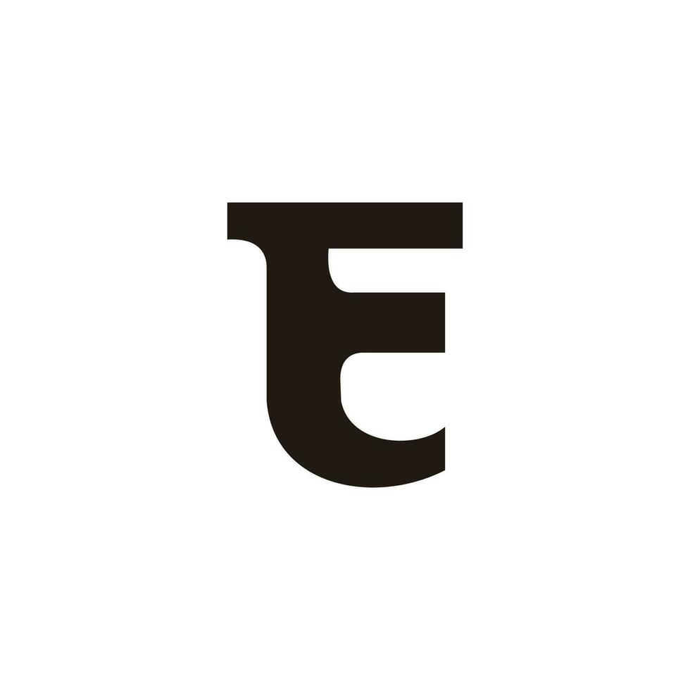 brief fc gemakkelijk gekoppeld meetkundig logo vector