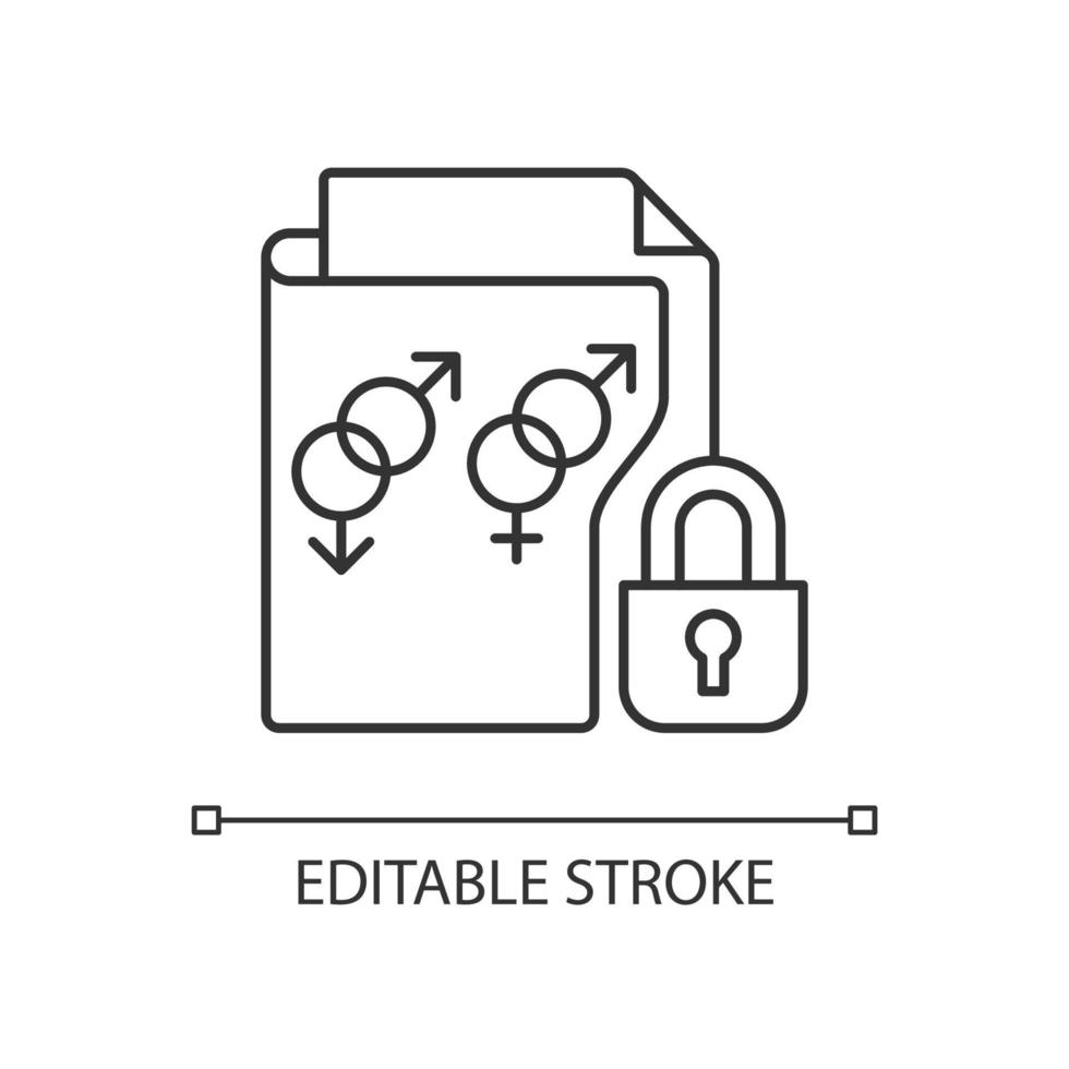 lineaire informatiepictogram seksuele geaardheid vector