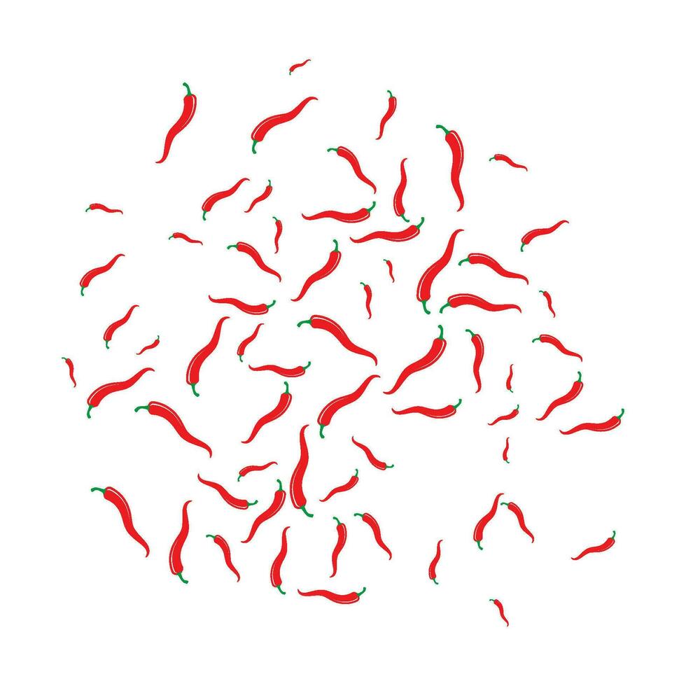 rode hete natuurlijke chili pictogram vectorillustratie vector