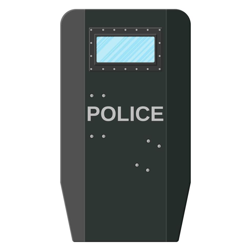 modern Politie aanval schild. vector illustratie in vlak stijl