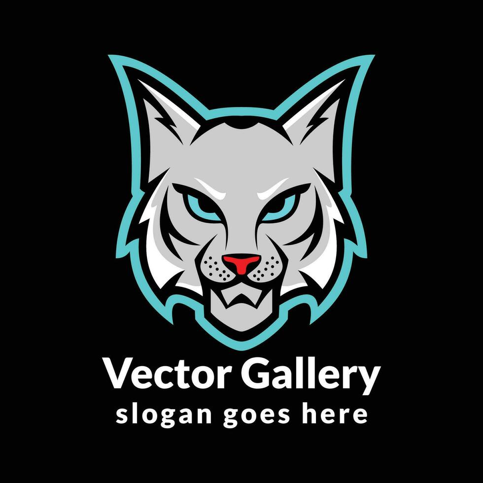 vector illustratie lynx logo kleurrijk stijl