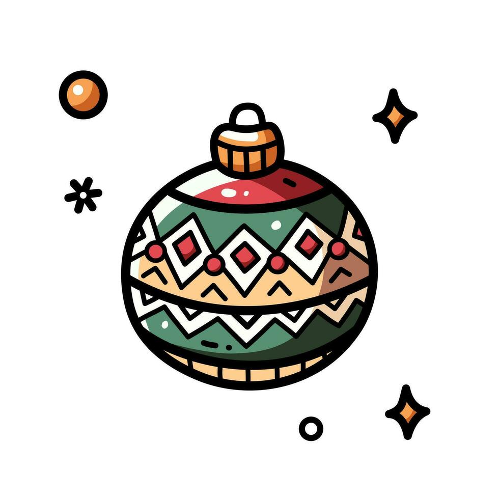 Kerstmis bal ornament geïsoleerd Aan een wit achtergrond vector