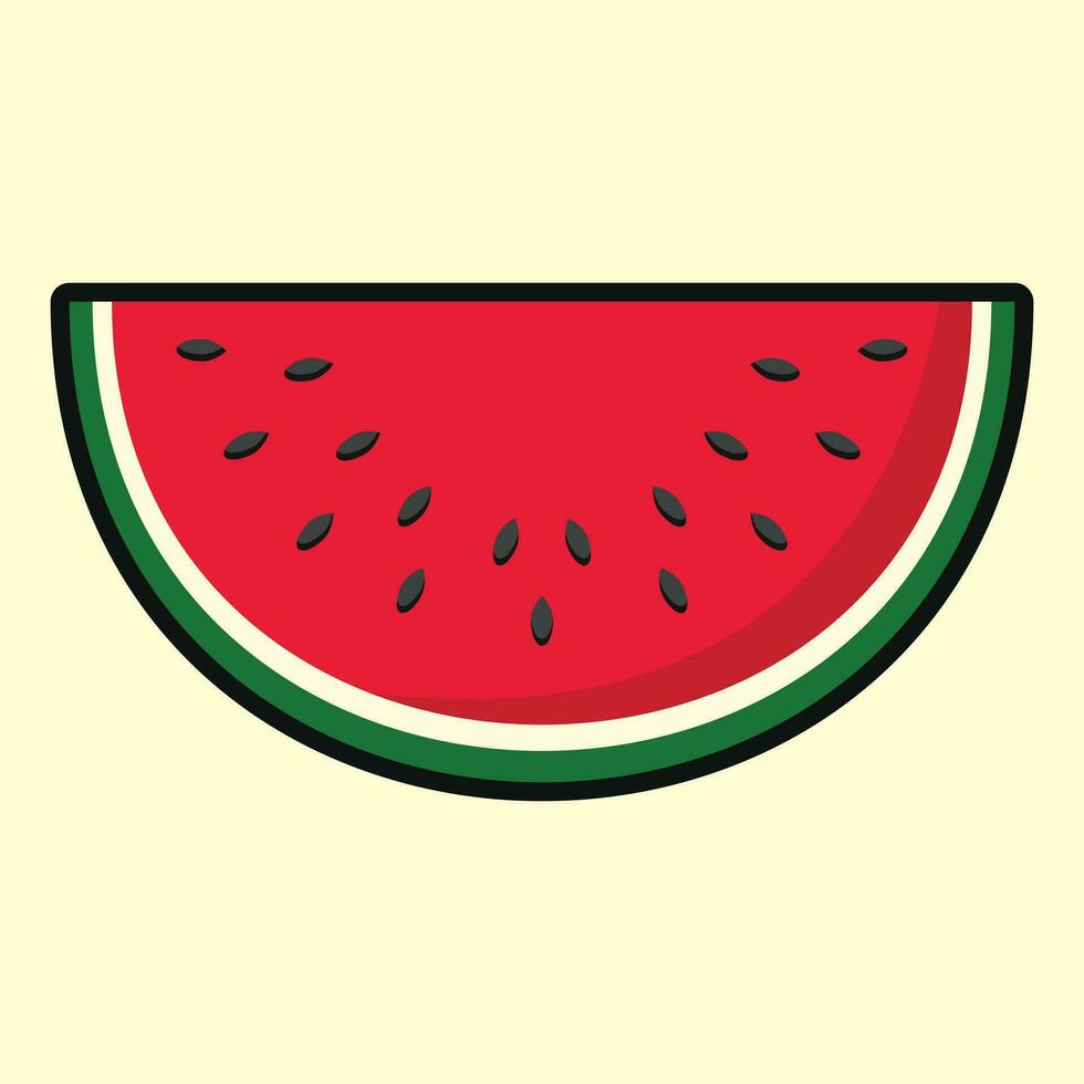 watermeloen Palestina symbool voor vredig land . groente, wit, rood, zwart. vers watermeloen fruit vector