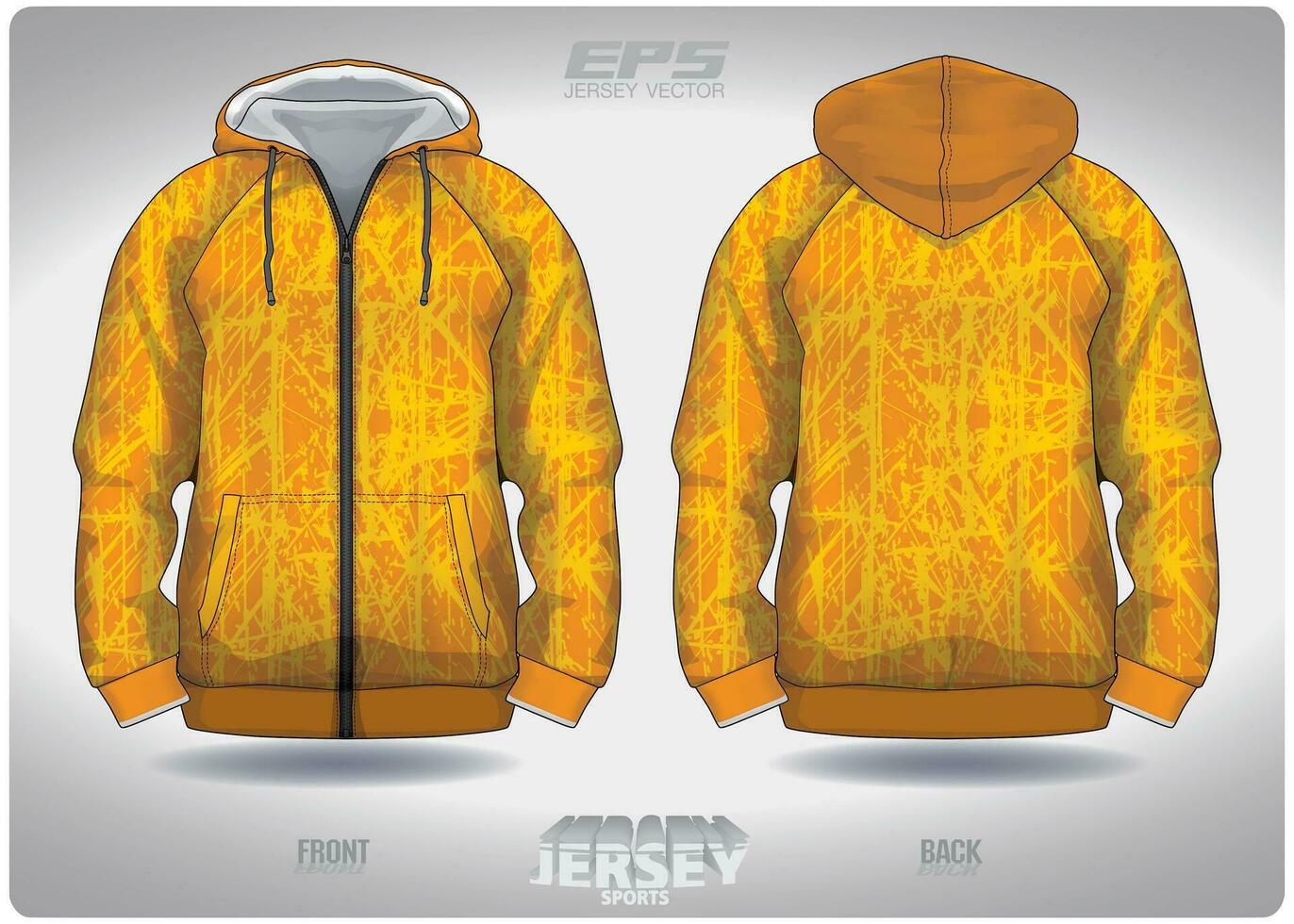 eps Jersey sport- overhemd vector.geel gebrandschilderd en geschilderd strepen patroon ontwerp, illustratie, textiel achtergrond voor sport- lang mouw capuchon vector