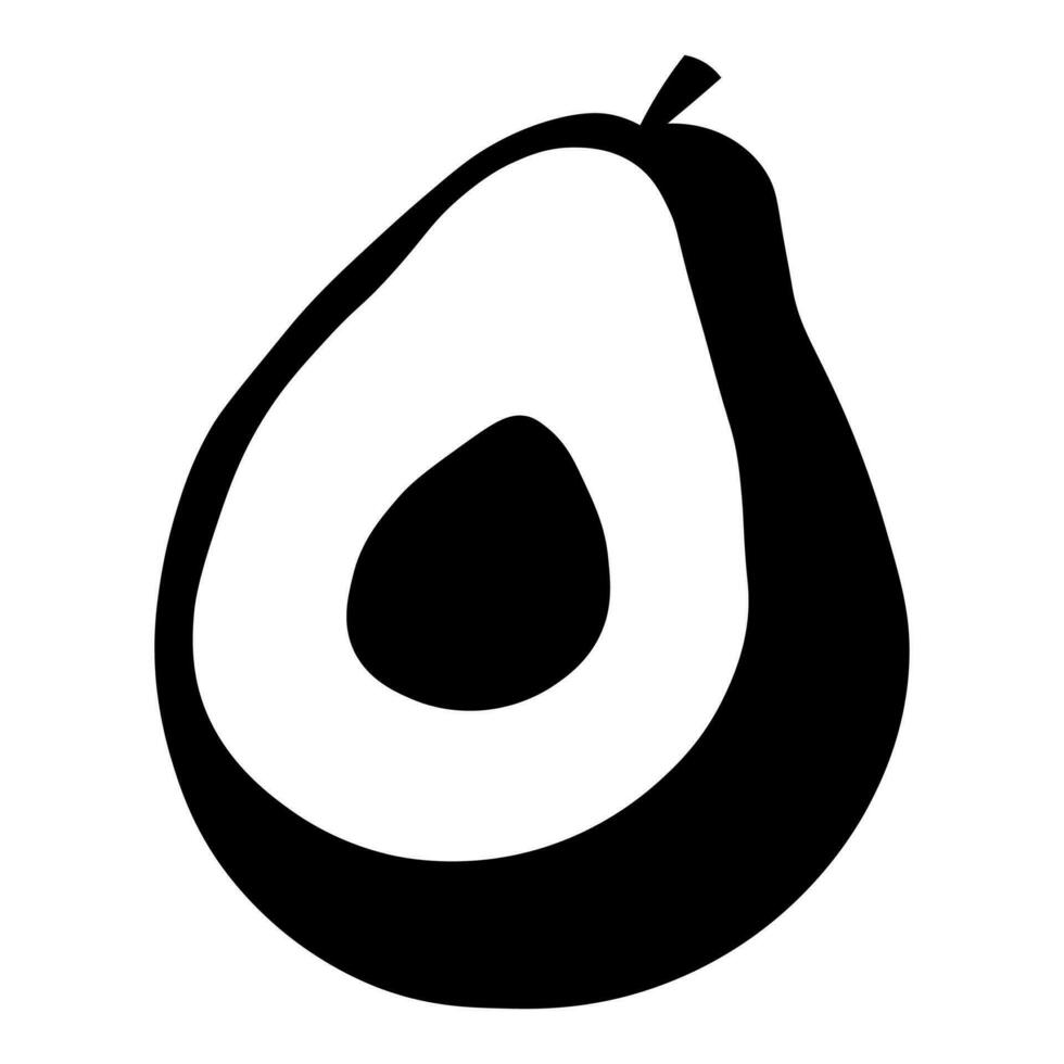 avocado vector zwart icoon geïsoleerd Aan wit achtergrond