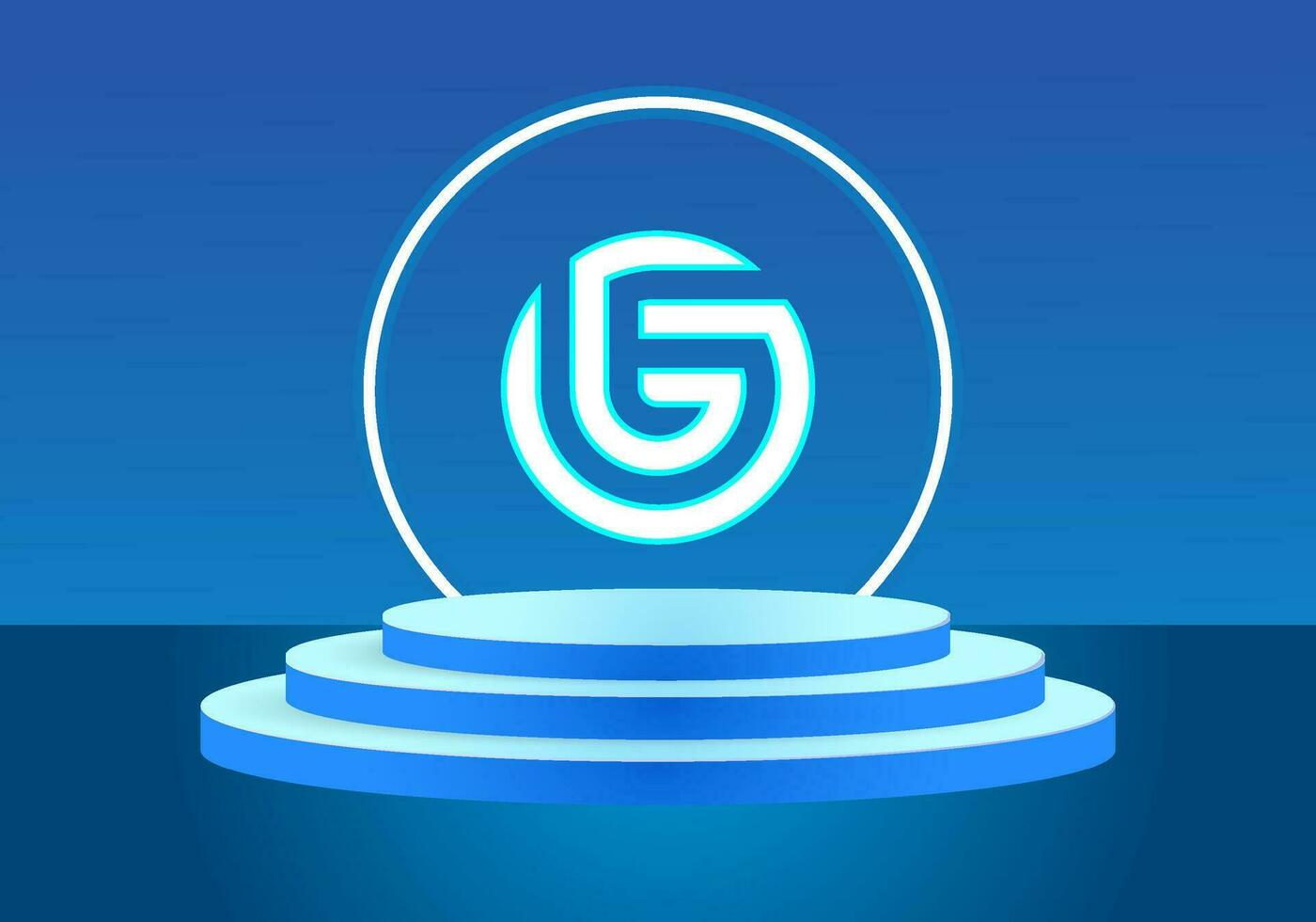 brief gg blauw logo teken. vector logo ontwerp voor bedrijf.