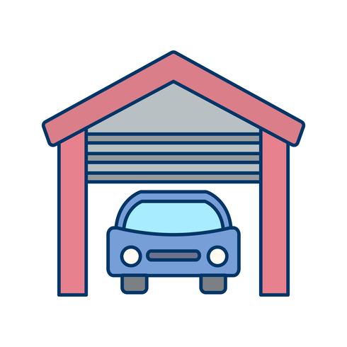 garage vector pictogram