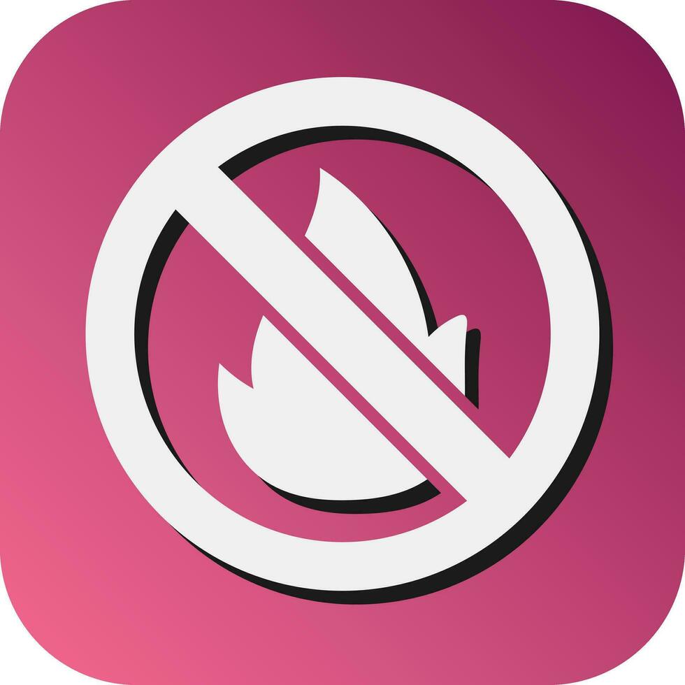 Nee brand vector glyph helling achtergrond icoon voor persoonlijk en reclame gebruiken.