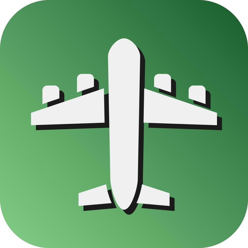 vliegtuig vector glyph helling achtergrond icoon voor persoonlijk en reclame gebruiken.