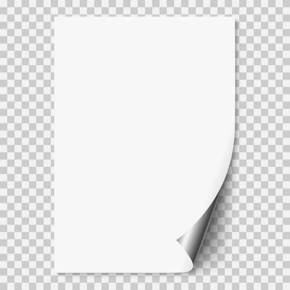vector wit realistisch papier bladzijde