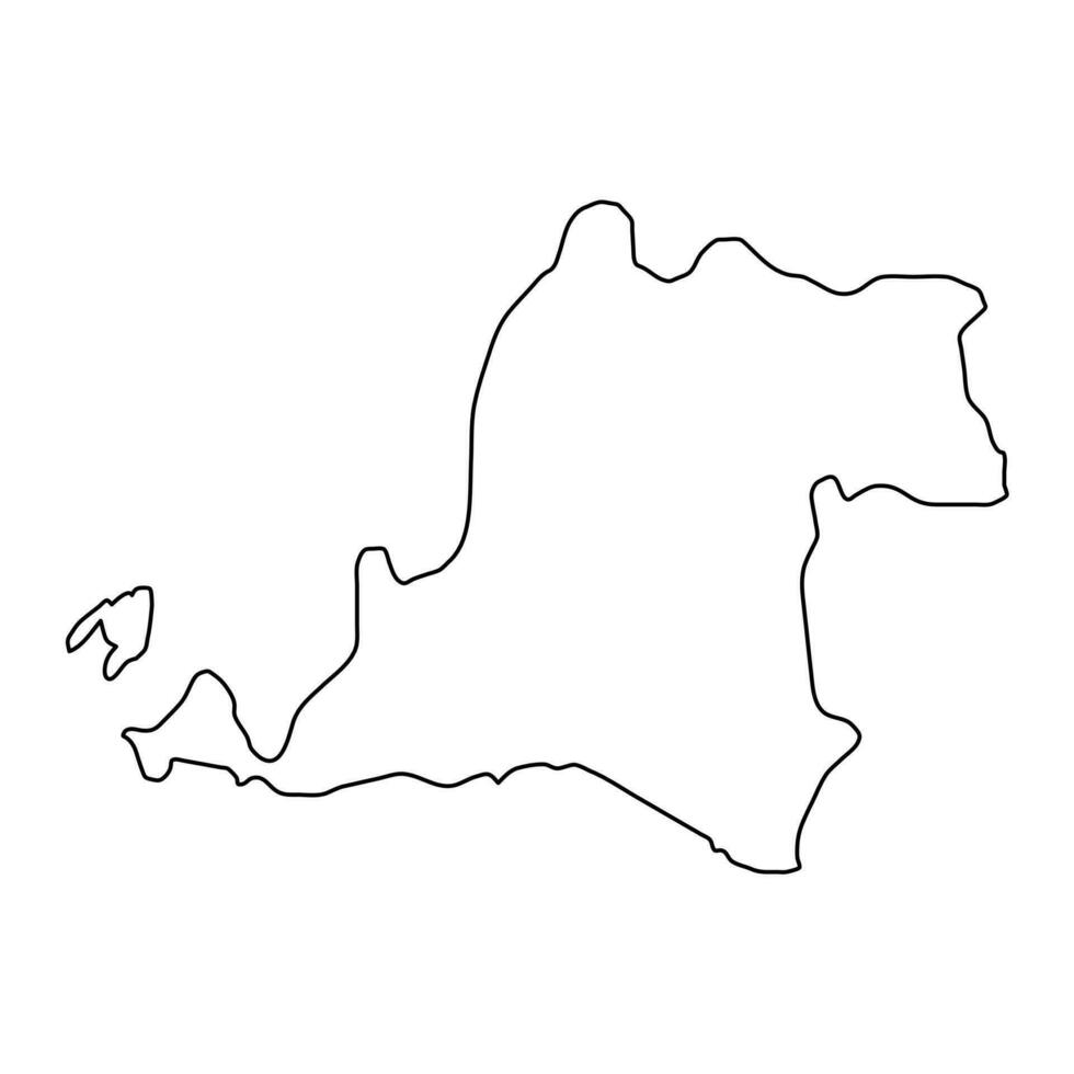banten provincie kaart, administratief divisie van Indonesië. vector illustratie.