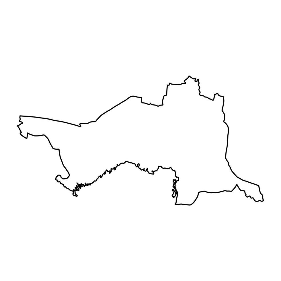 atyrau regio kaart, administratief divisie van Kazachstan. vector illustratie.
