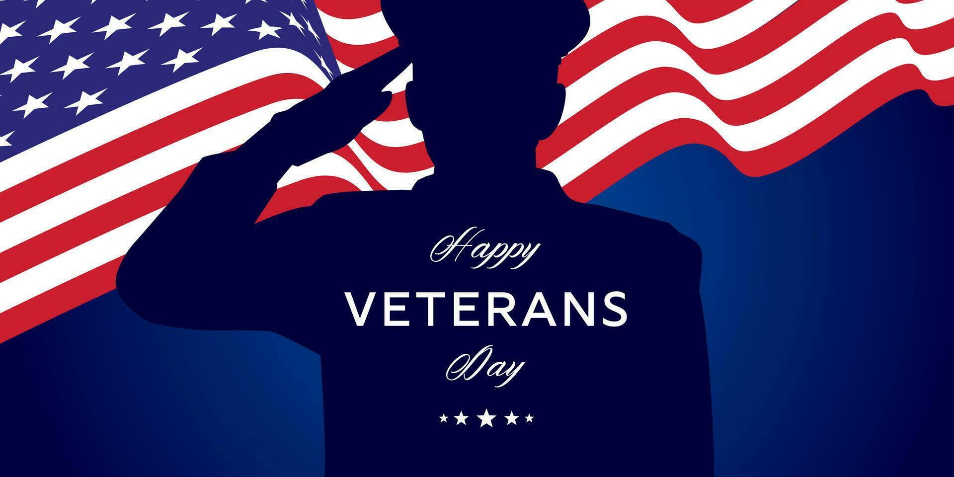 gelukkig veteranen dag banier achtergrond met soldaat groet november 11 vector