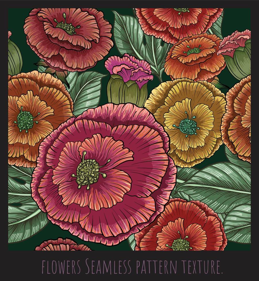 bloemen naadloze patroon textuur vector