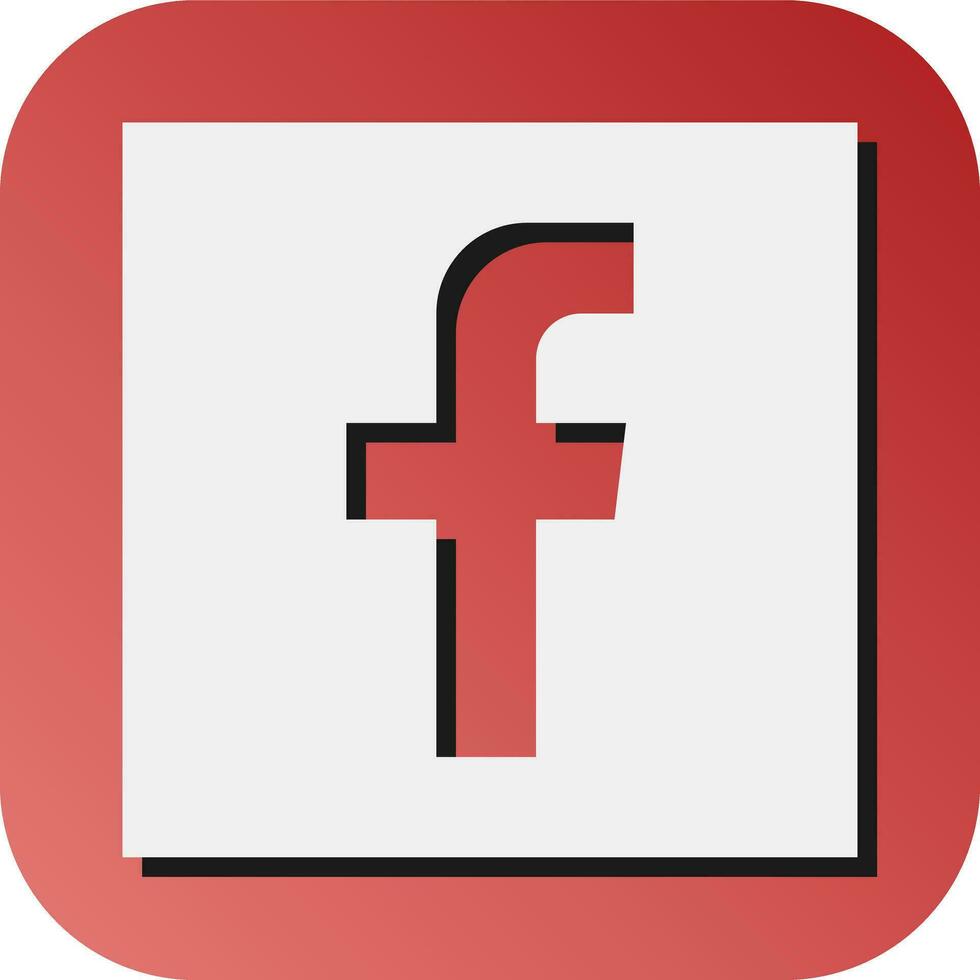 facebook vector glyph helling achtergrond icoon voor persoonlijk en reclame gebruiken.