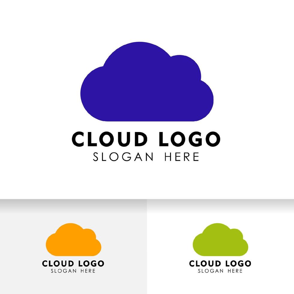 wolk logo ontwerp sjabloon vector pictogram. cloud tech-logo.