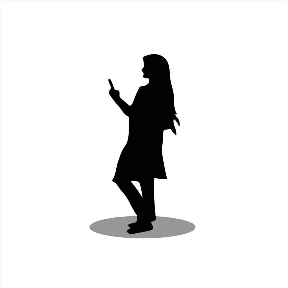 vrouw silhouet voorraad vector illustratie