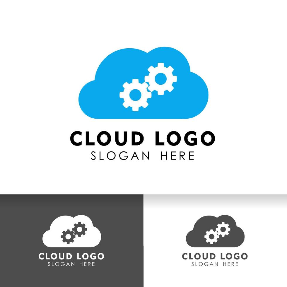 service cloud tech pictogram ontwerp. wolk vectorelement. wolk icoon vector