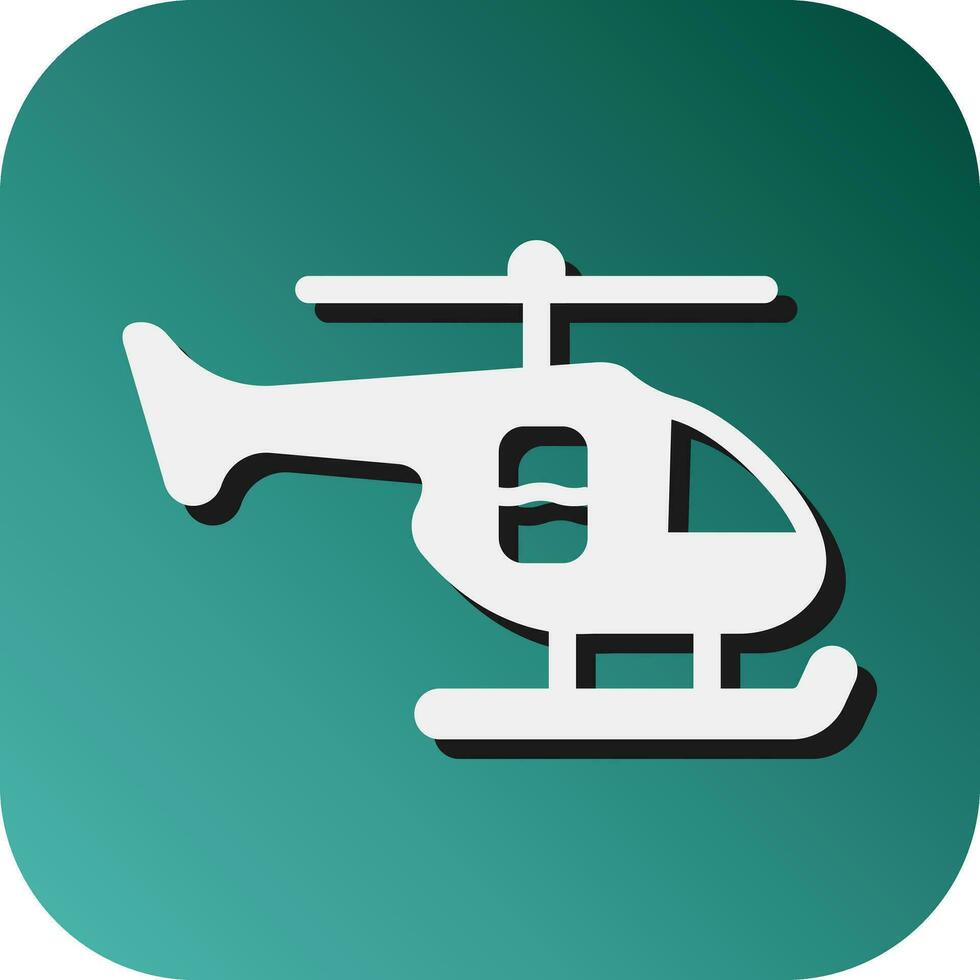 helikopter vector glyph helling achtergrond icoon voor persoonlijk en reclame gebruiken.