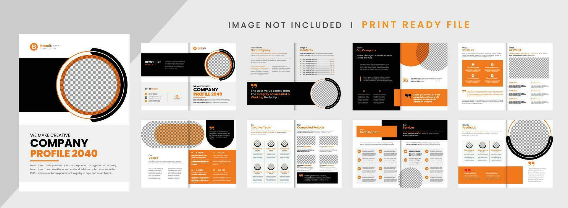 bedrijfsprofiel brochure sjabloonontwerp vector