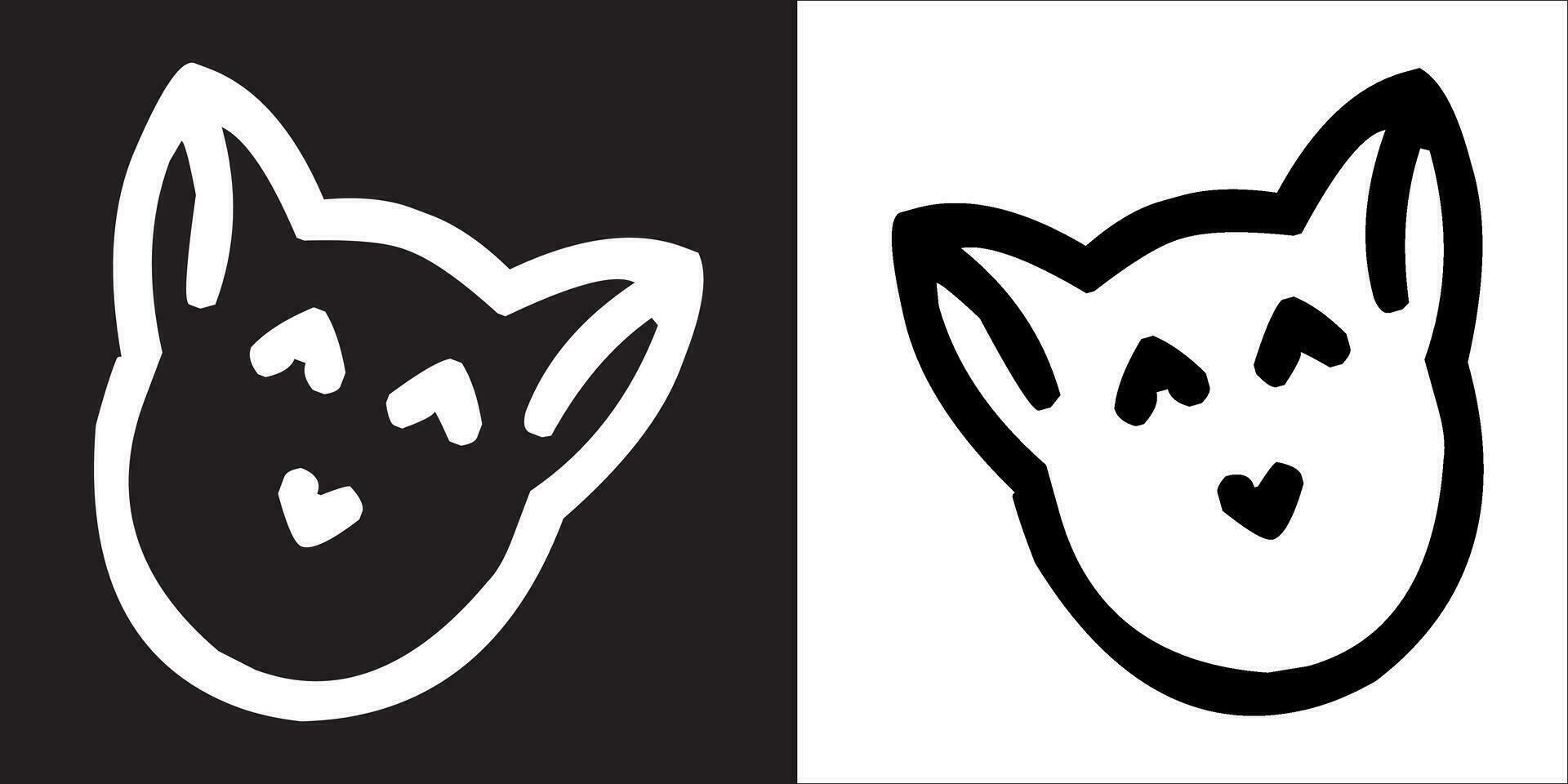 illustratie vector grafiek van kat gezicht icoon