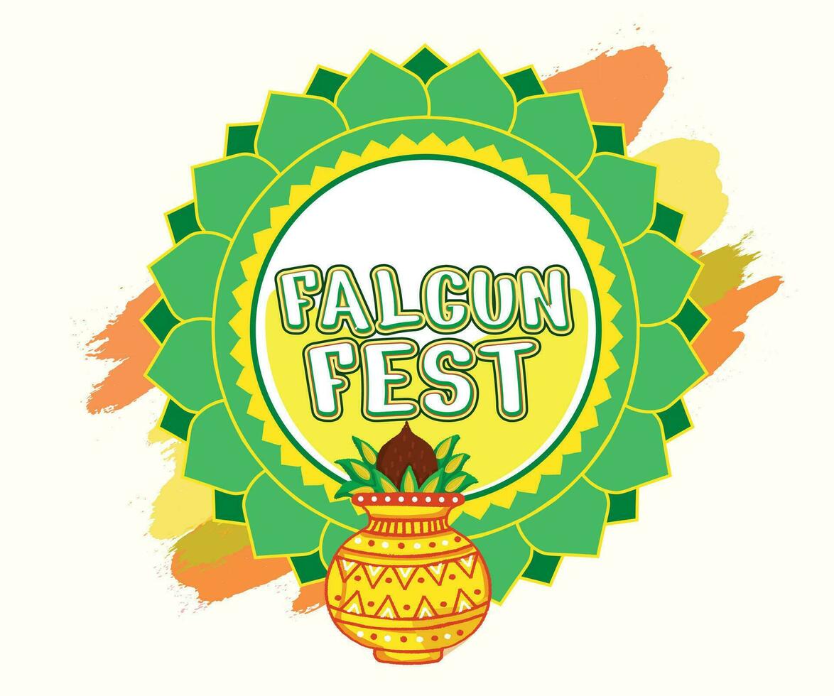 falgun fest traditioneel logo kleurrijk, fest evenement logo, Bengaals festival logo vector