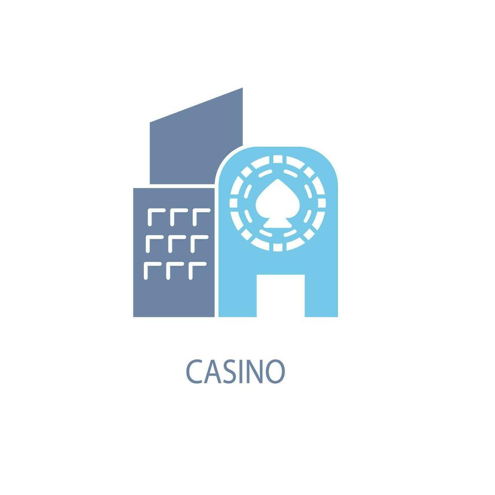 casino gebouw concept lijn icoon. gemakkelijk element illustratie. casino gebouw concept schets symbool ontwerp. vector