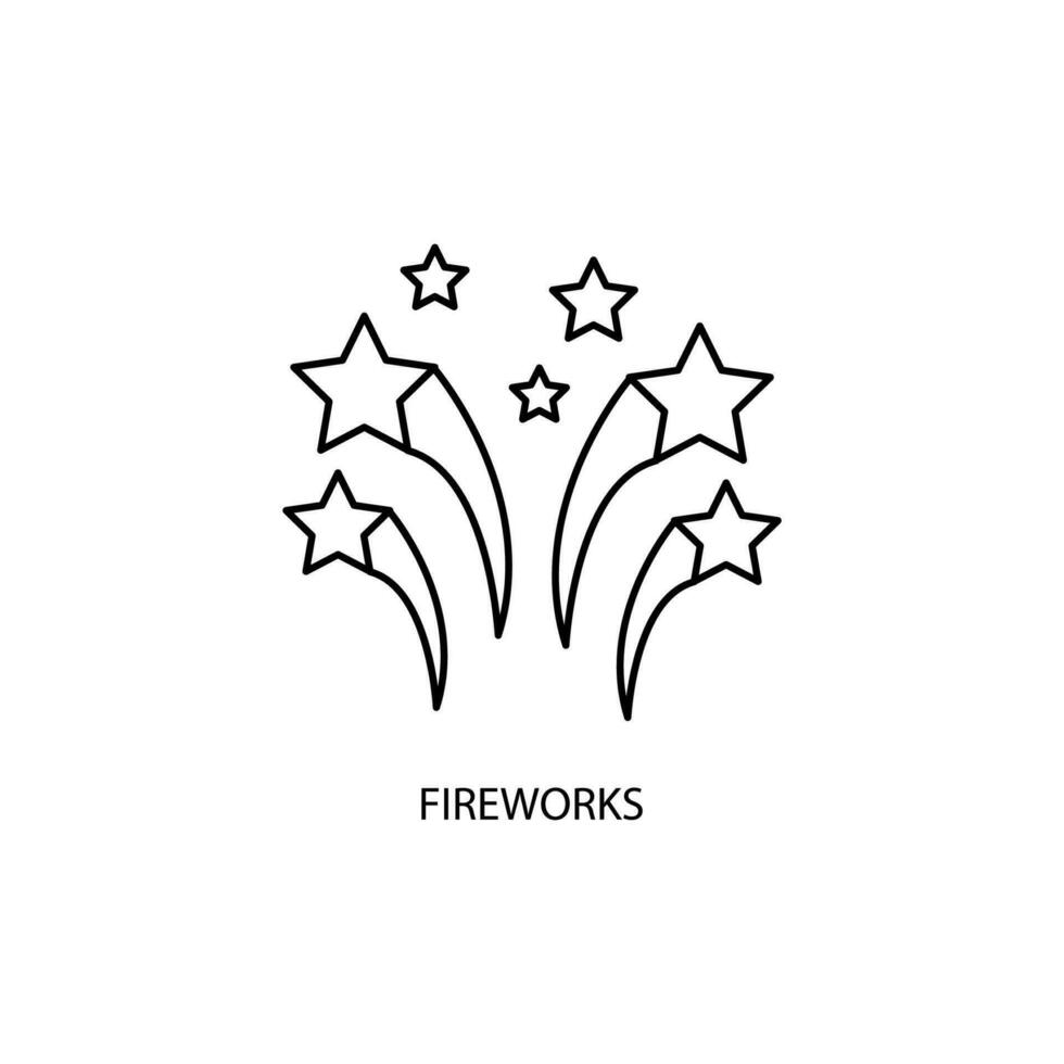 vuurwerk concept lijn icoon. gemakkelijk element illustratie. vuurwerk concept schets symbool ontwerp. vector