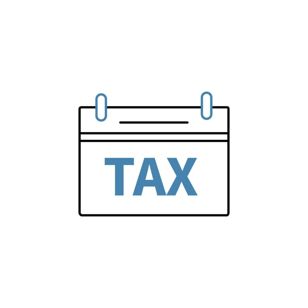 belasting kalender concept lijn icoon. gemakkelijk element illustratie. belasting kalender concept schets symbool ontwerp. vector