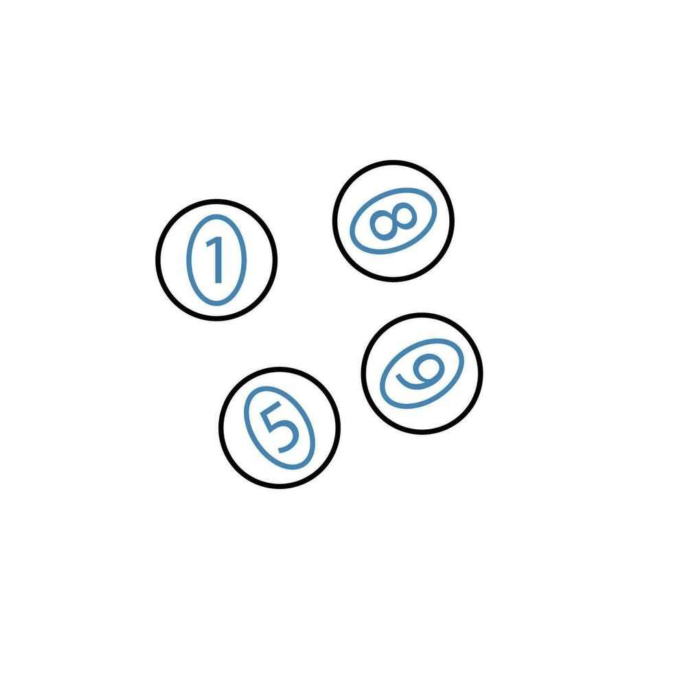 loterij ballen concept lijn icoon. gemakkelijk element illustratie. loterij ballen concept schets symbool ontwerp. vector